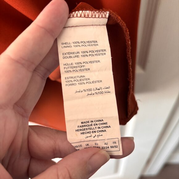 Double Layer Rust Sleeveless Blouse - Picture 4 of 5